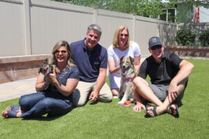 The LaRocca family at the opening of the new dog park.