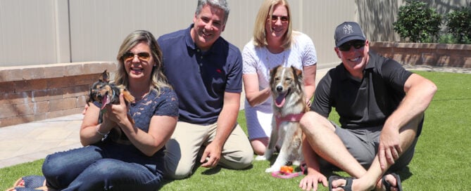 The LaRocca family at the opening of the new dog park.